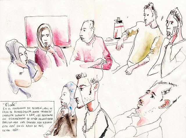 © Antonio Fernandez la Torre – Möte med den sk ’advocacy-gruppen’ i deras café utanför sjukhuset